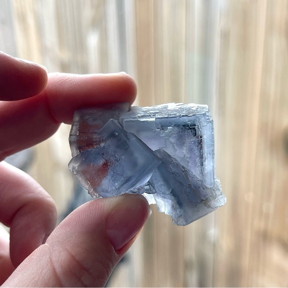💜Etched Cube Window Phantom Fluorite Crystal Specimen💜 - Picture 3 of 6
